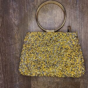 Evening Gold diver mini clutch purse